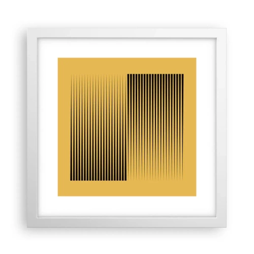 Plakat i hvid ramme - Modsætningernes kvadrat - 30x30 cm