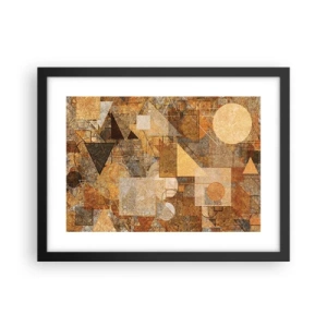 Plakat i sort ramme - Kubistisk bronzeundersøgelse - 40x30 cm