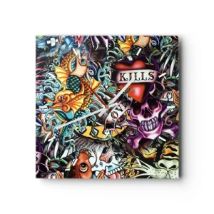 Vægur, Uret - En tatovørers drøm - 30x30 cm