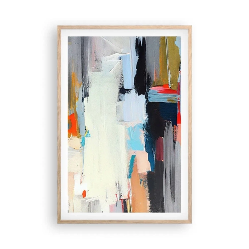 Plakat i ramme af lyst egetræ - Er der en metode? - 61x91 cm