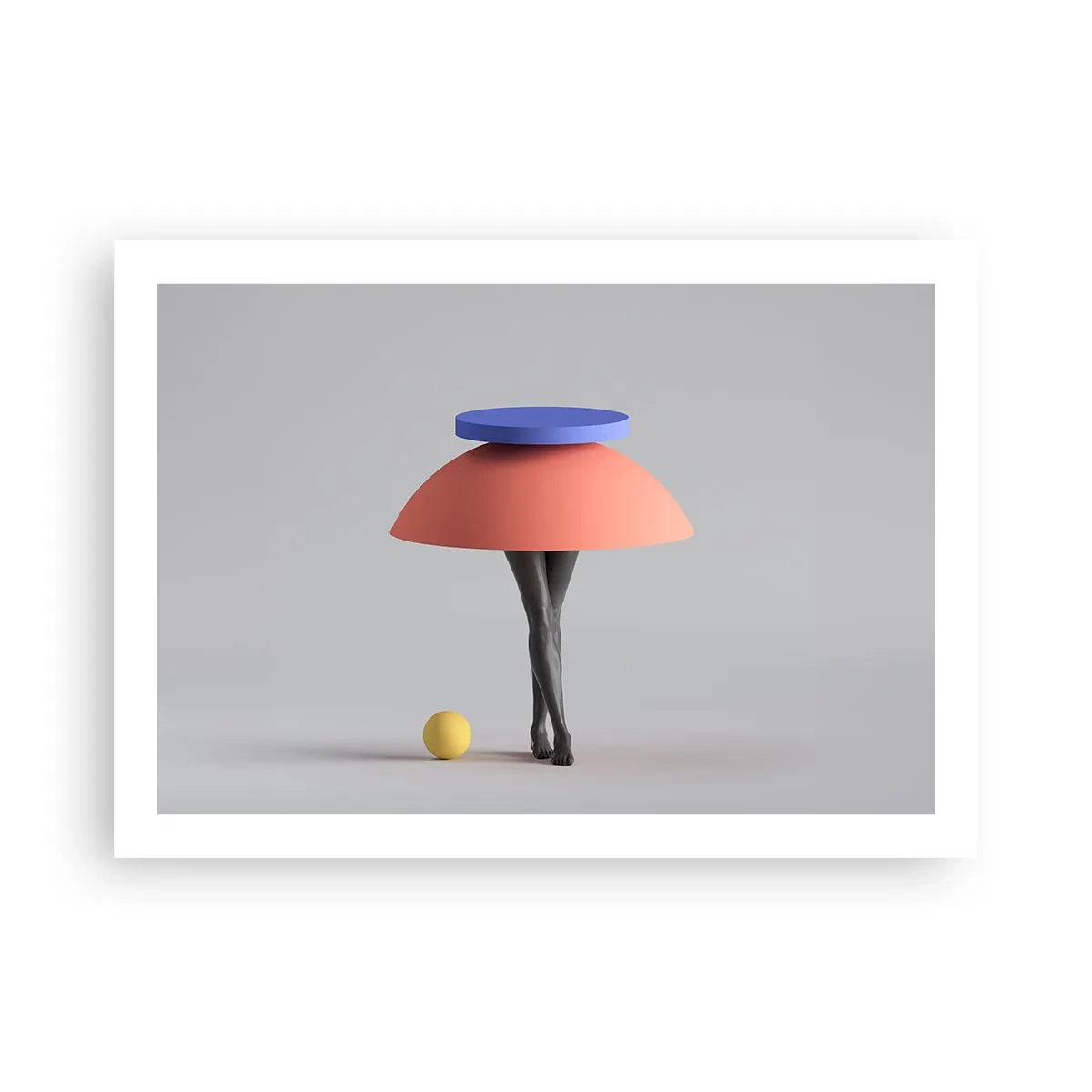 Plakat - Surrealistisk komposition - 70x50 cm