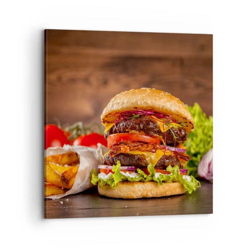 Lærredstryk - Billede på lærred - Forbudt frugt - 70x70 cm