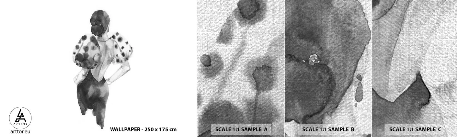 Prøve Fototapet Premium Canvas - Den gik lige forbi - Kvinde, Mode, Model - 100x30 cm