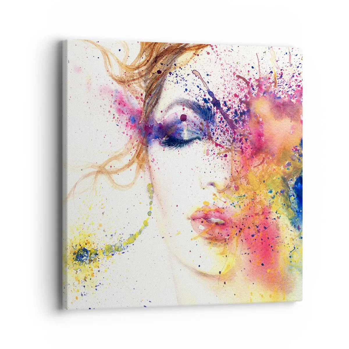 Lærredstryk - Billede på lærred - Regnbue svimmelhed - 40x40 cm