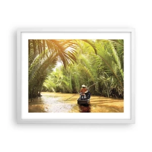 Plakat i hvid ramme - Palmeslugten - 50x40 cm