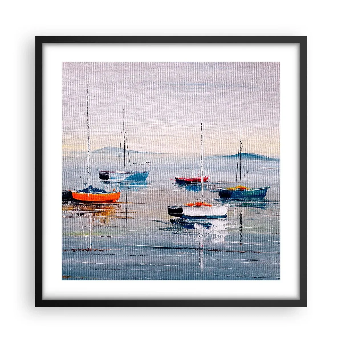 Plakat i sort ramme - Et velfortjent hvil - 50x50 cm