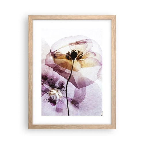 Plakat i ramme af lyst egetræ - Blomsterlegeme dias - 30x40 cm