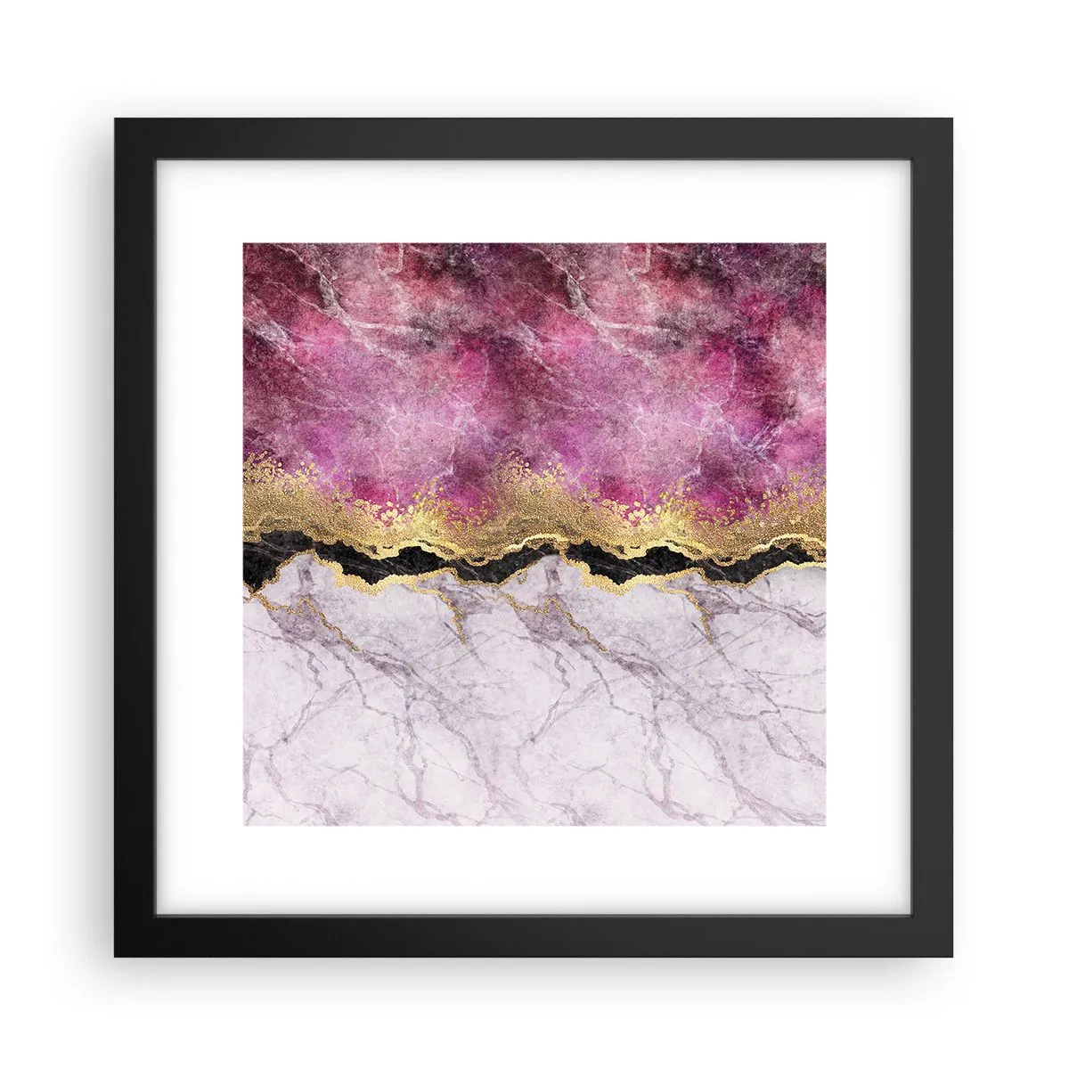 Plakat i sort ramme - På grænsen - 30x30 cm