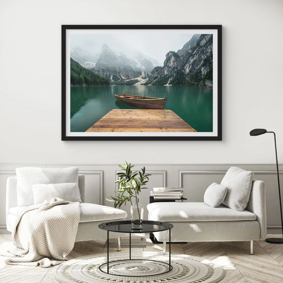 Plakat i sort ramme - "Og stolte pander" - 50x40 cm