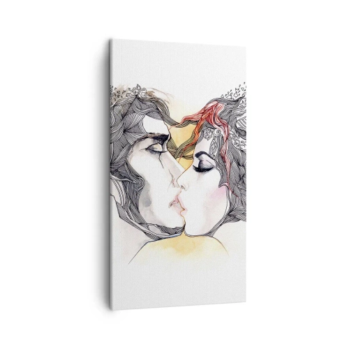 Lærredstryk - Billede på lærred - Verden eksisterer ikke - 45x80 cm