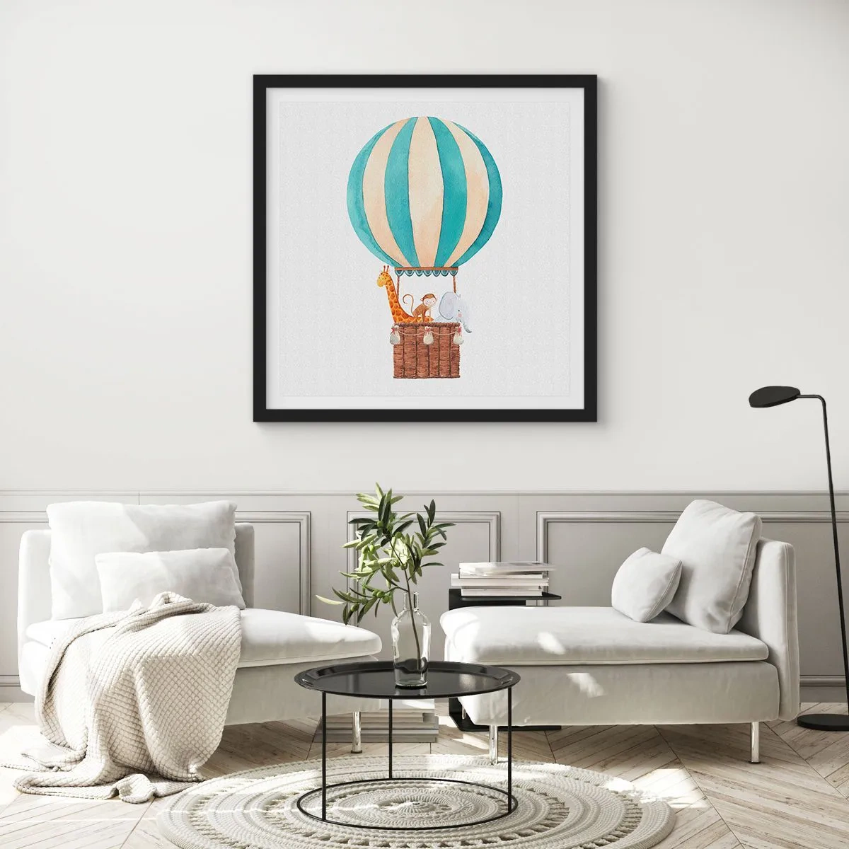 Plakat i sort ramme - Fantastisk tur - 40x40 cm