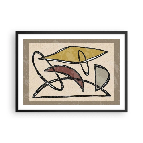 Plakat i sort ramme - Vertikaler og niveauer - 70x50 cm