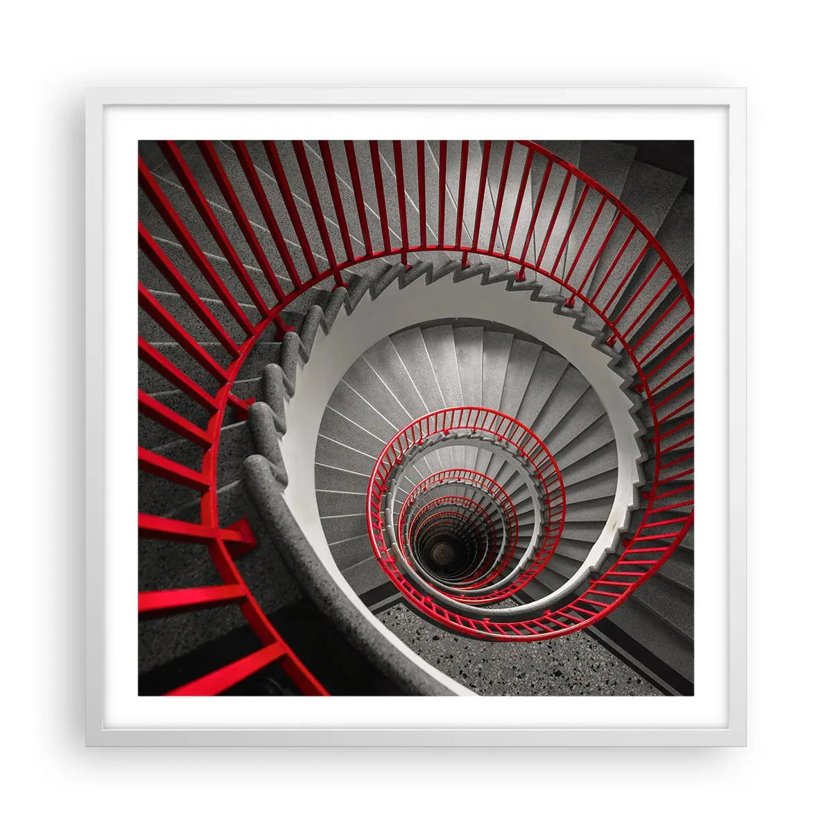 Plakat i hvid ramme - Arkitektoniske lege - 60x60 cm