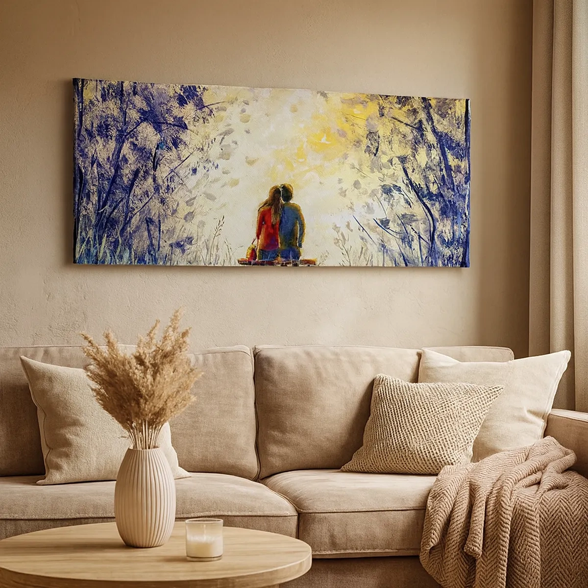 Lærredstryk - Billede på lærred - Et magisk øjeblik - 30x30 cm