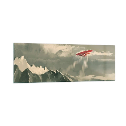 Billede på glas - Frygtløs pioner - 90x30 cm