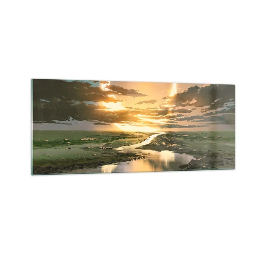 Billede på glas - Et eller andet sted i en galakse langt, langt væk - 100x40 cm