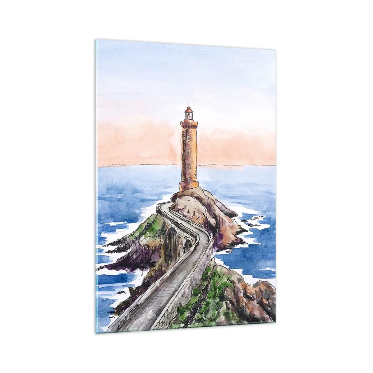 Billede på glas - Med front mod havet - 70x100 cm