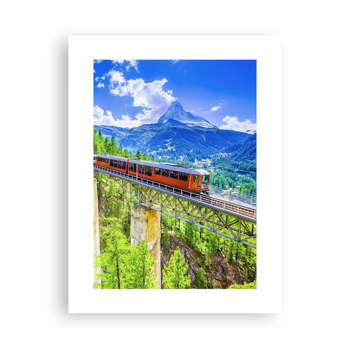 Plakat - Jernbane til Alperne - 30x40 cm