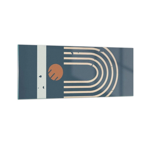 Billede på glas - Geometri på granatæble - 100x40 cm