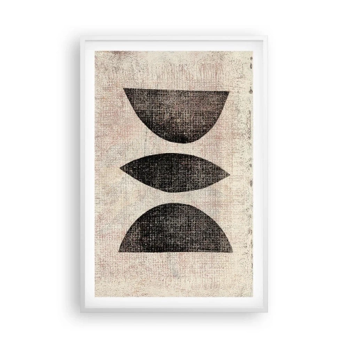 Plakat i hvid ramme - Etnisk abstraktion - 61x91 cm