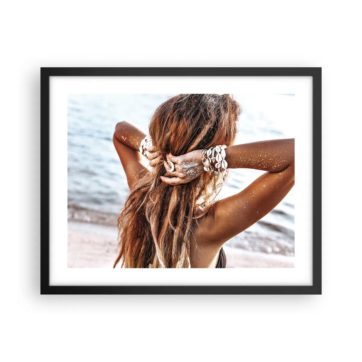 Plakat i sort ramme - Søster af vand og solskin - 50x40 cm