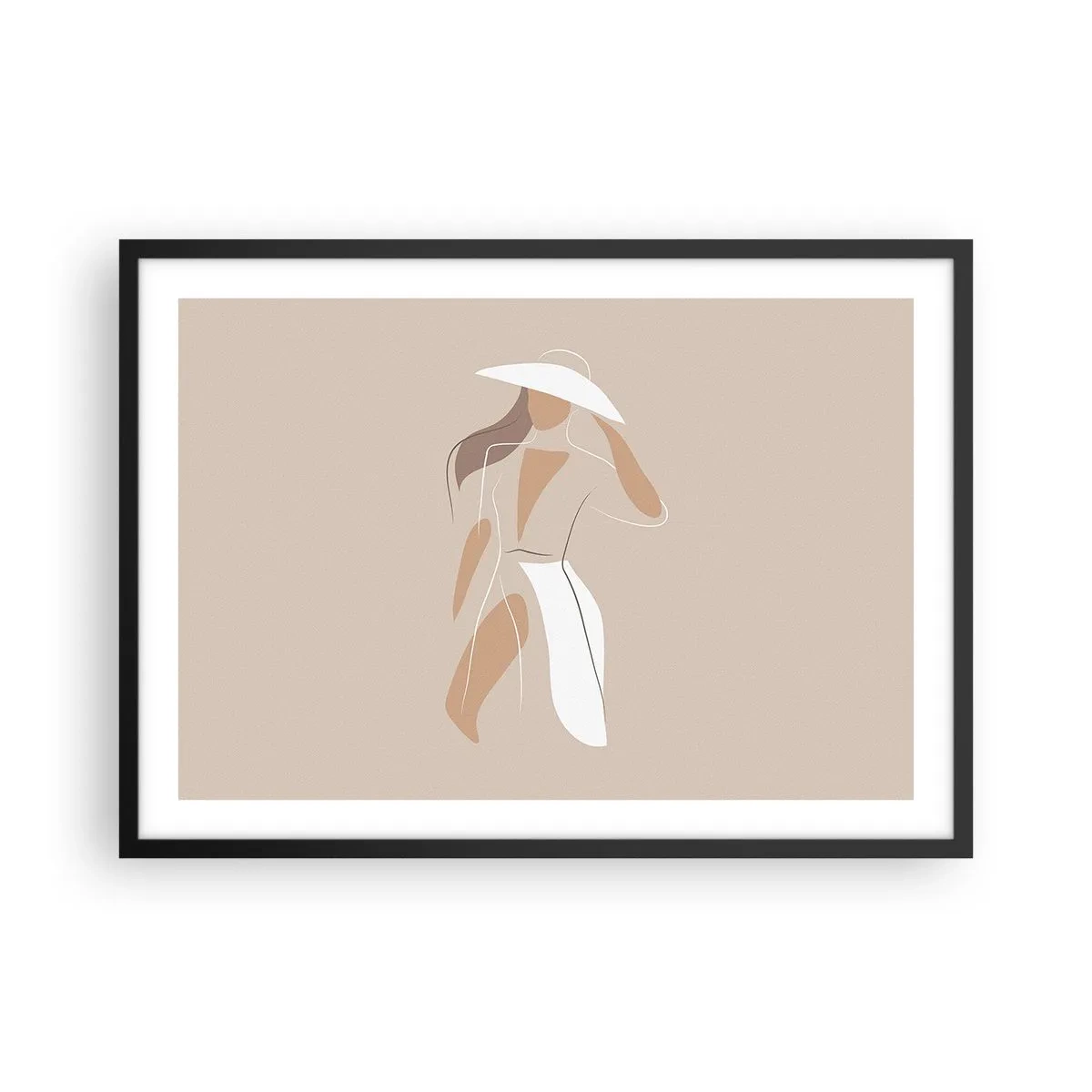 Plakat i sort ramme - Mode er sjovt - 70x50 cm