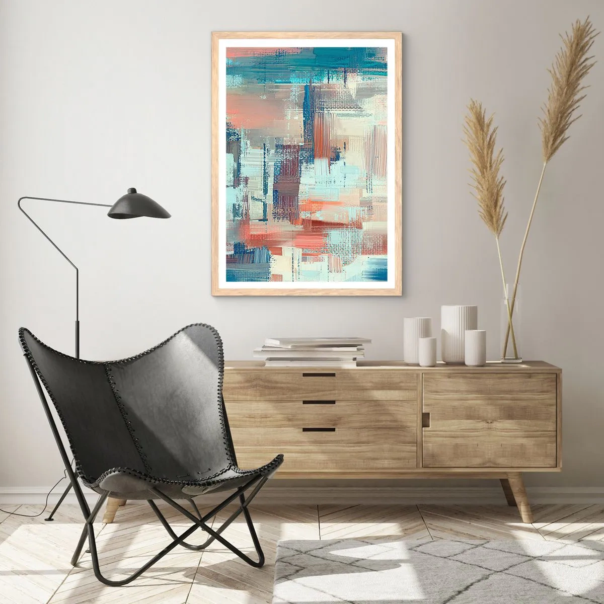 Plakat i ramme af lyst egetræ - At nå lyset - 40x50 cm