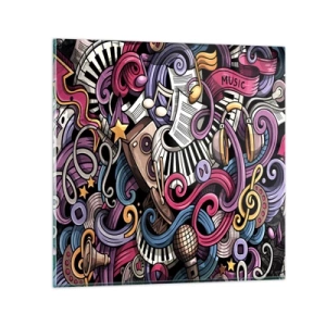 Billede på glas - Kompliceret melodi - 60x60 cm
