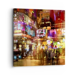 Lærredstryk - Billede på lærred - I et hav af lys - 40x40 cm