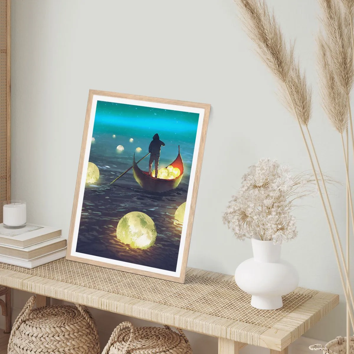 Plakat i ramme af lyst egetræ - Ting, som filosoffer aldrig har drømt om - 30x40 cm