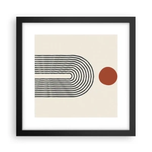 Plakat i sort ramme - Magnetisme af former og farver - 30x30 cm