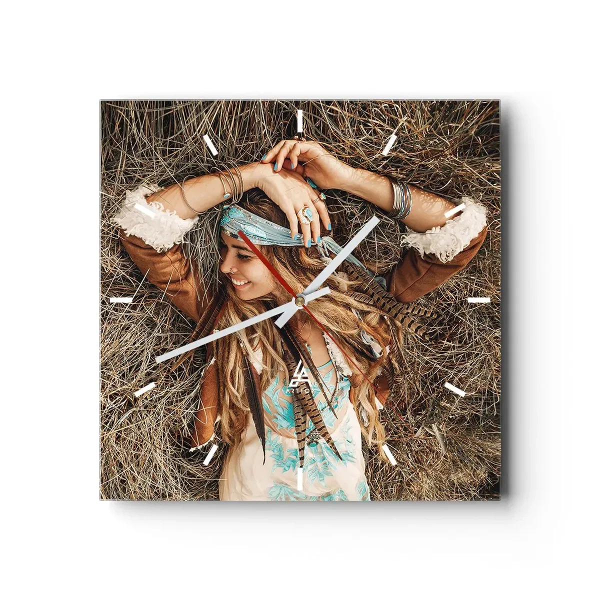 Vægur, Uret - På vej til kærlighedens sommer - 40x40 cm