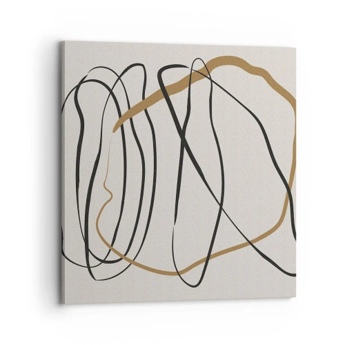 Lærredstryk - Billede på lærred - Komposition - dans i besiddelse - 70x70 cm