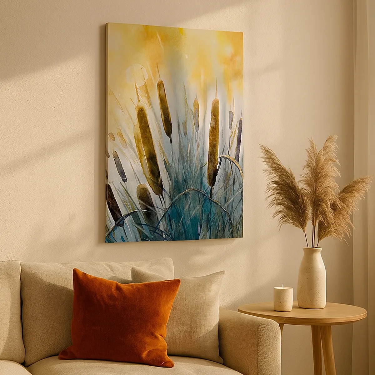 Lærredstryk - Billede på lærred - Vandets kulde, solens varme - 50x70 cm