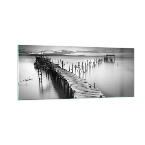 Billede på glas - Stilheden fra en glemt kyst - 100x40 cm