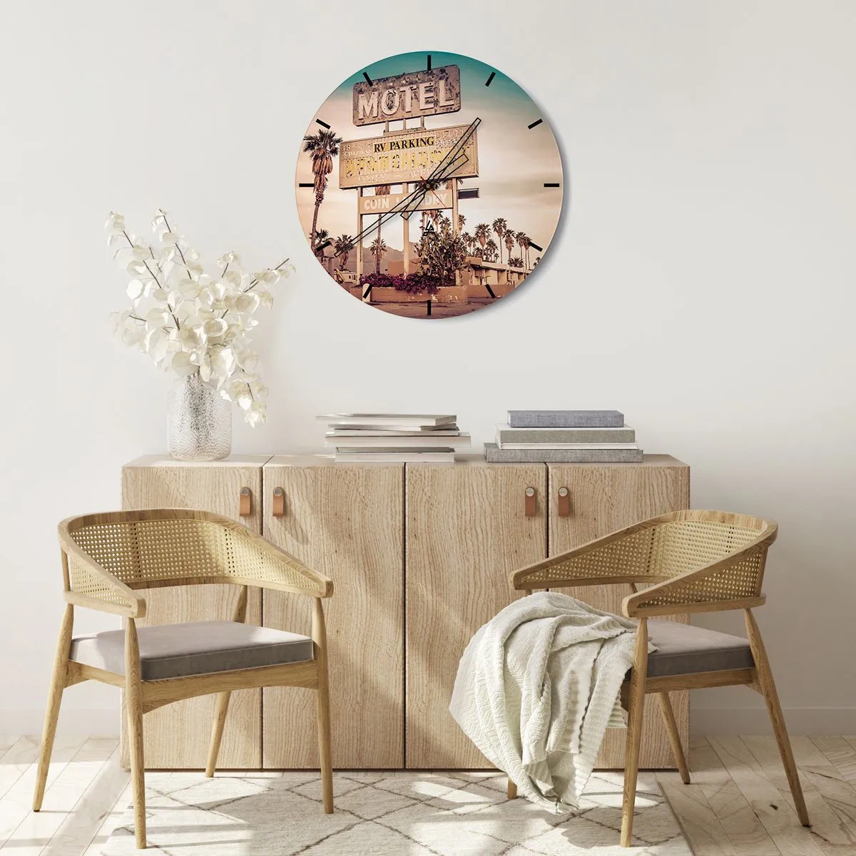 Vægur, Uret - Her er tiden standset - 40x40 cm