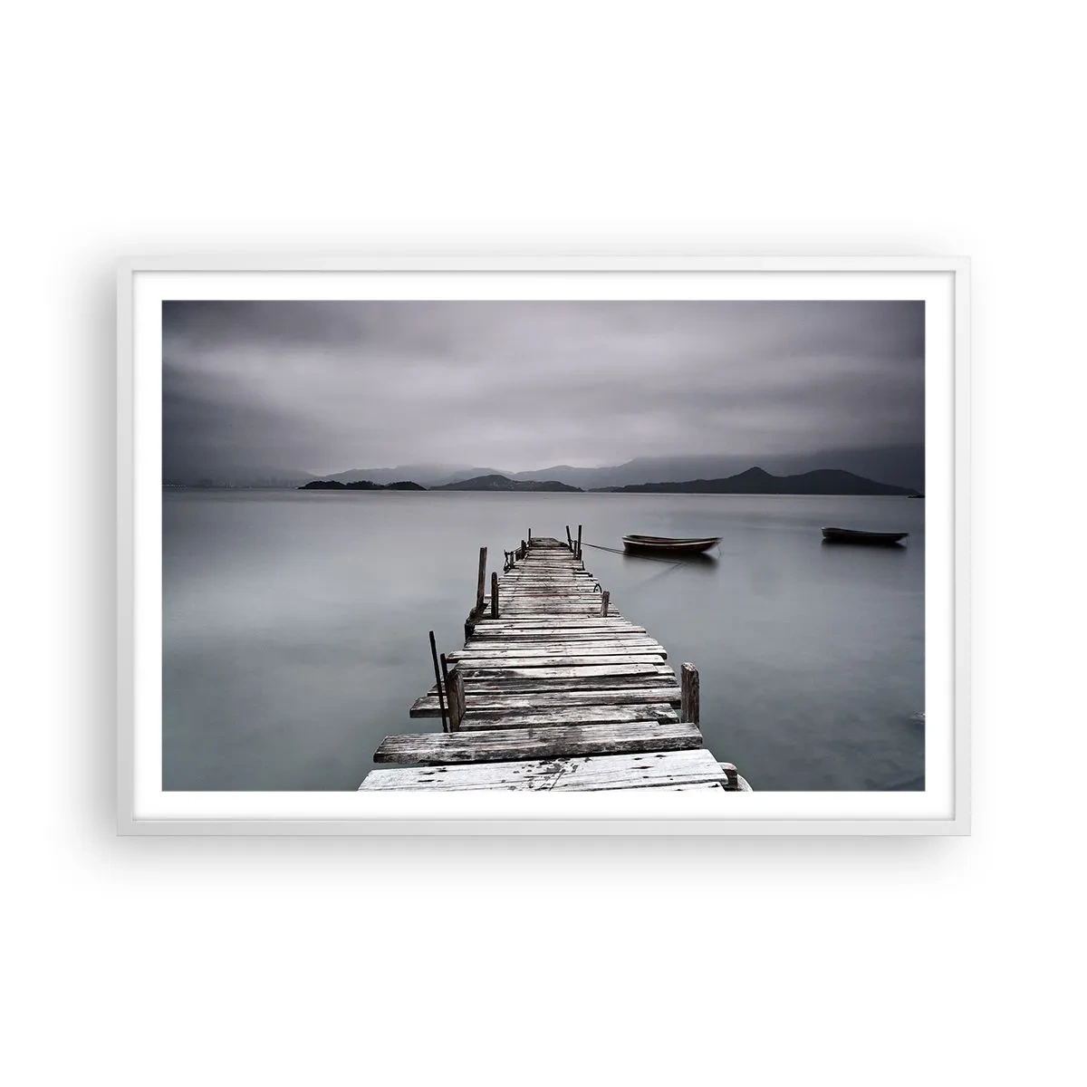 Plakat i hvid ramme - Du kan tage af sted i morgen - 91x61 cm