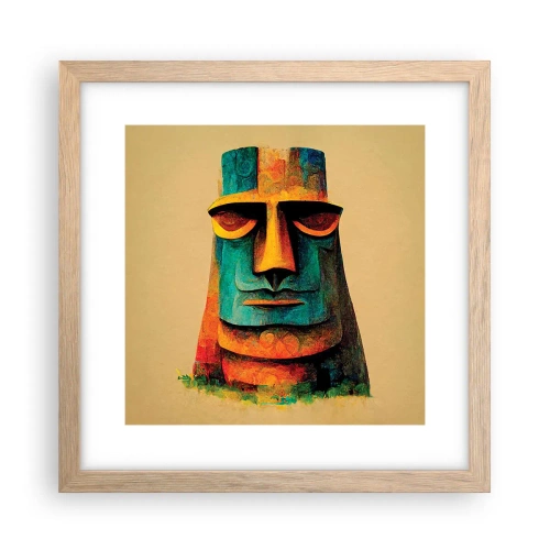 Plakat i ramme af lyst egetræ - Statuarisk, men alligevel sympatisk - 30x30 cm