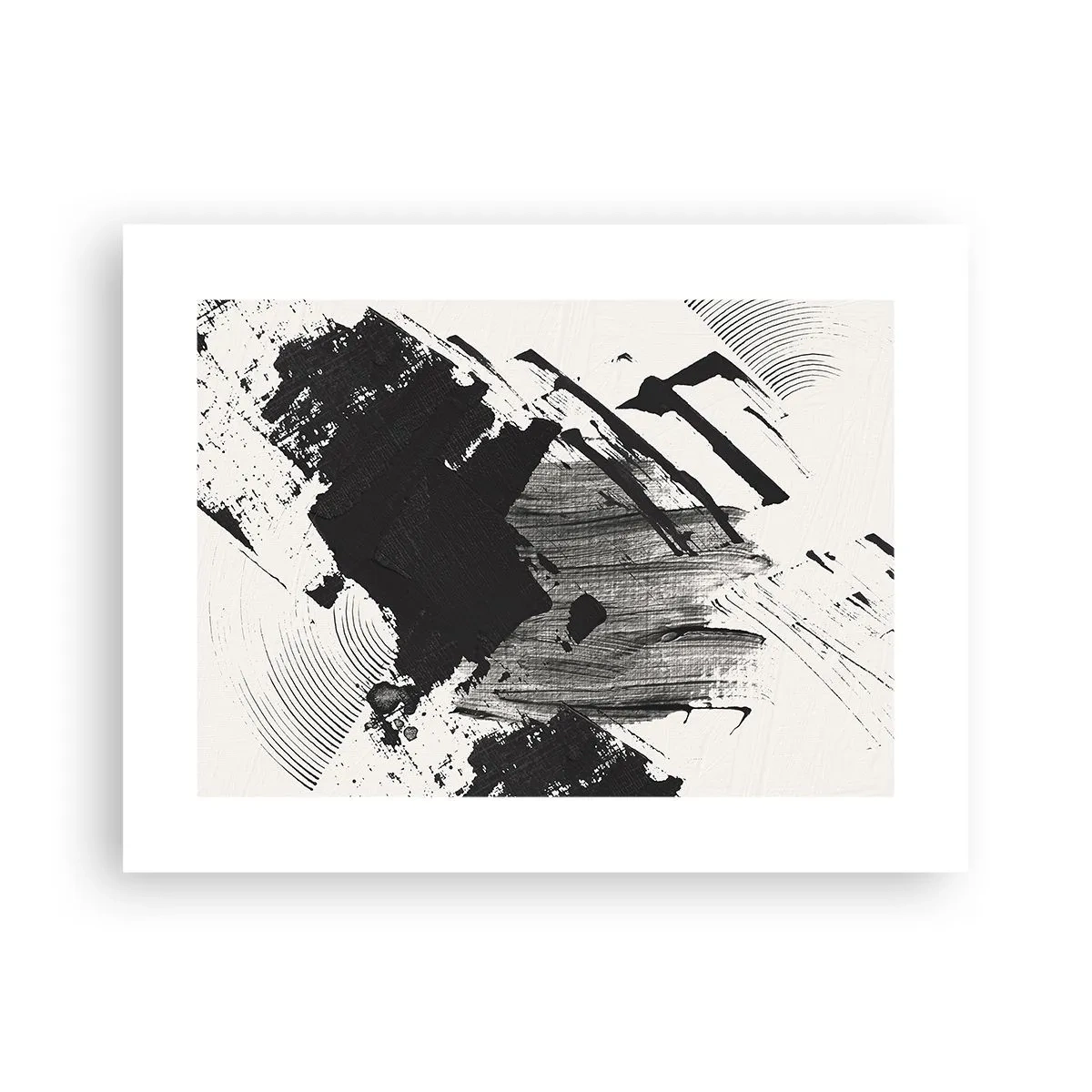 Plakat - Abstraktion - det sortes udtryk - 40x30 cm