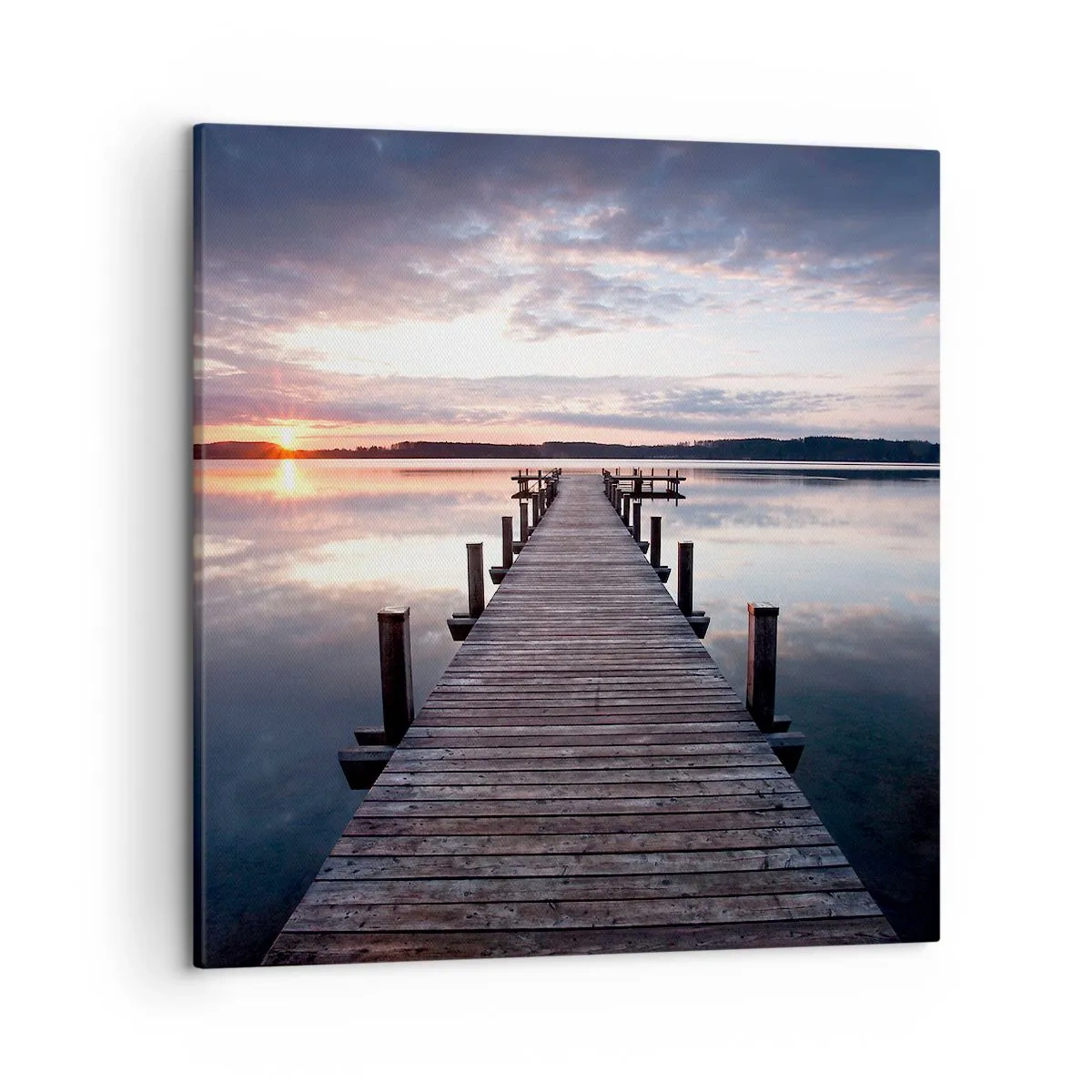 Lærredstryk - Billede på lærred - Den tavse grænse mellem dag og nat - 50x50 cm