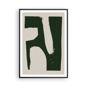 Plakat i sort ramme - Bugter af hvidt - 70x100 cm