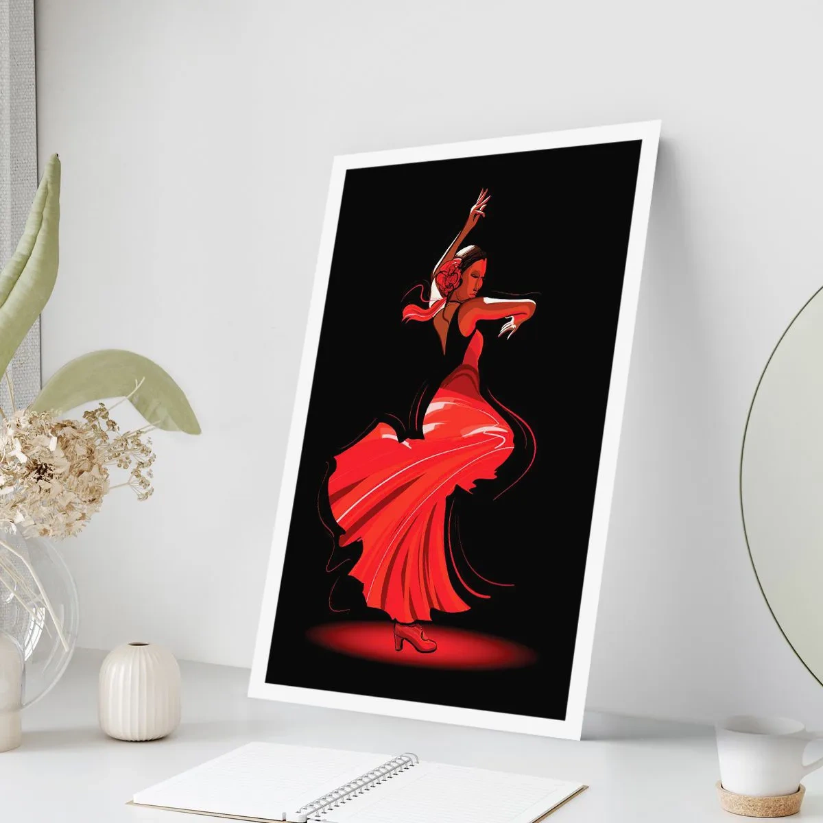 Plakat - Flamencoens brændende ånd - 50x70 cm