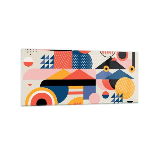 Billede på glas - Komposition: Leg - 120x50 cm