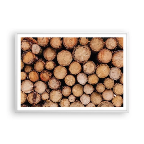 Plakat i hvid ramme - En ny begyndelse - 100x70 cm