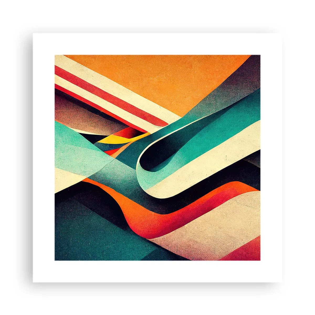 Plakat - Intens komposition - 40x40 cm
