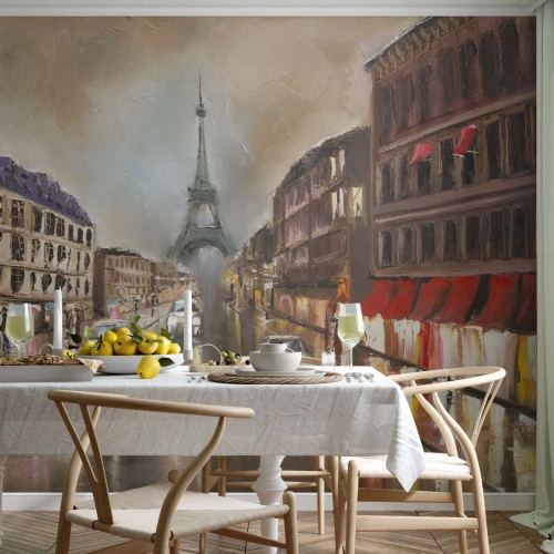 Fototapet Premium Sand - Det eneste, der betyder noget, er hende - Eiffeltårnet, By, Paris - 100x70 cm