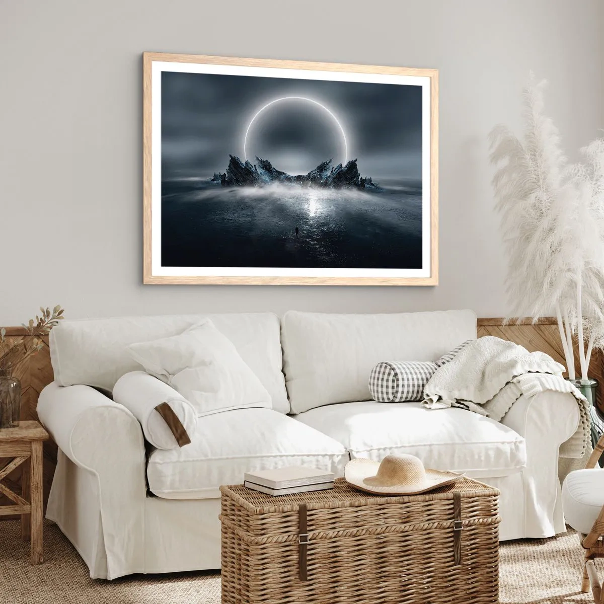 Plakat i ramme af lyst egetræ - En finale på en historie - 100x70 cm