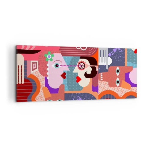 Lærredstryk - Billede på lærred - Øje mod øje - 100x40 cm