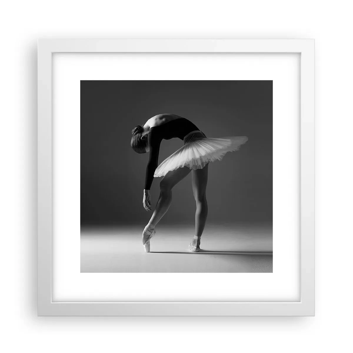 Plakat i hvid ramme - Bella balerina - 30x30 cm