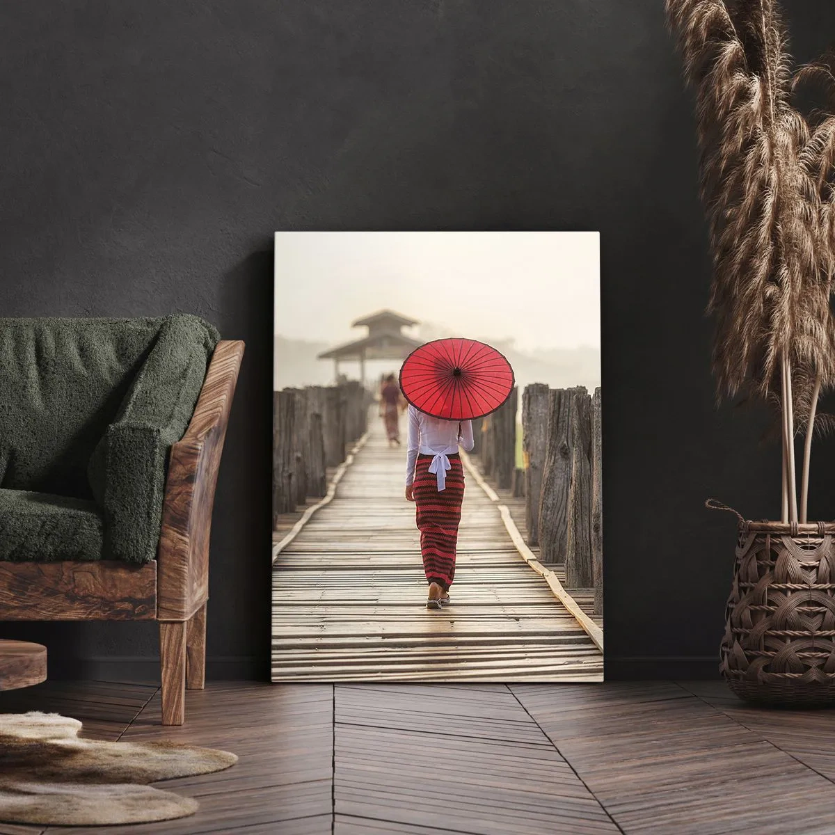 Lærredstryk - Billede på lærred - På den gamle bro - 50x70 cm